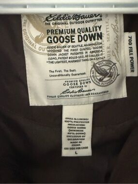 Eddie Bauer Brown Goose Down vest